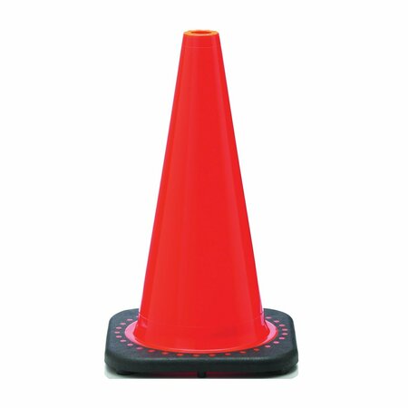 JBC SAFETY PLASTIC JBC Revolution RS Traffic Safety Cone, 18 in H Cone, PVC Cone, Fluorescent Orange Cone RS45015C